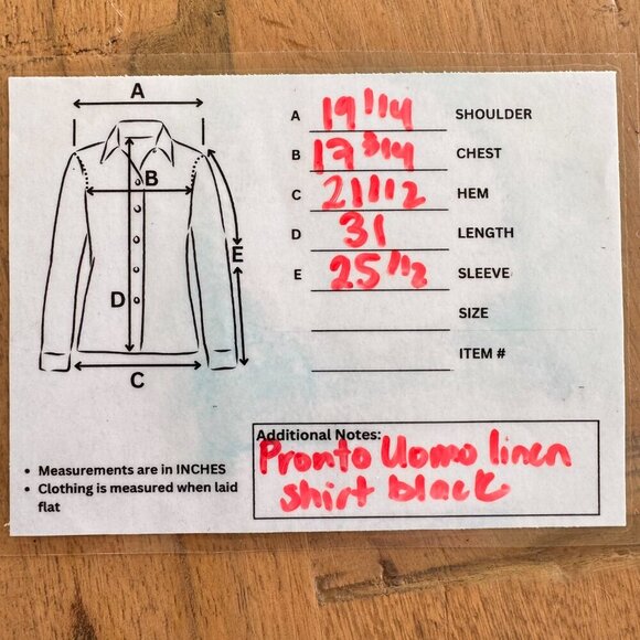 Pronto Uomo Linen Button-Up Shirt Black - Picture 6 of 6